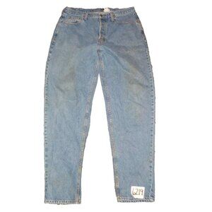 Old Rye Big & Tall Loose Fit Button Fly Men's 38 x 36 Blue Denim Work Jeans